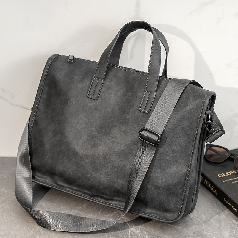 Luxury Bags Tote - กระเป๋าถือผู้ชายแบบลำลองแฟชั่นความจุสูงพร้อมสายสะพายไหล่ผู้ชายกระเป๋าครอสโดย์กระเป๋าหนัง PU หรูหรากระเป๋าแล็ปท็อป