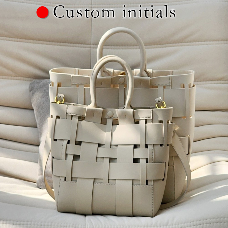 CUSTOM Initials ของแท้หนัง Tot - Luxury Bags Tote บทวิจารณ์และราคา